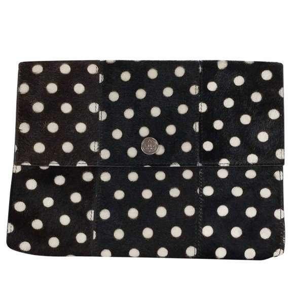 Club Monaco Handbags - CLUB MONACO Calf Hair Polka Dot Clutch